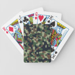 Green Camouflage Bicycle Playing Cards