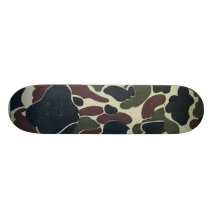 green Camouflage Skateboard