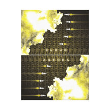 Green Canvas-Cloud Agenda Rocket2 Gallery Wrapped Canvas