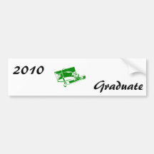 Green Cap & Diploma Bumper Stickers