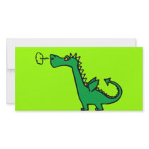 Green Cartoon Dragon Picture Card