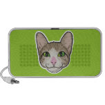 Green Cat Eyes doodle speaker