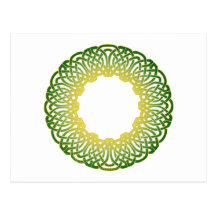 Green Celtic Circle Knotwork Post Cards