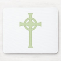 Green Celtic Cross Mousepads