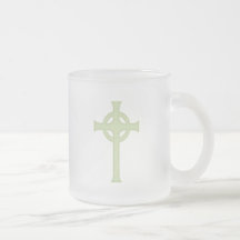 Green Celtic Cross Mugs