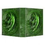 Green Celtic Dragon 3 Ring Binders