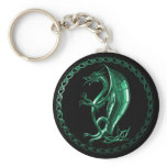 Green Celtic Dragon Keychains