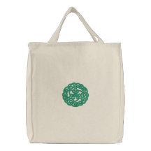 Green Celtic Irish Knotwork Design 2 Pattern Embroidered Bags