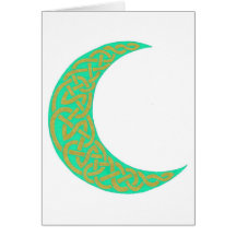 Green Celtic Moon card