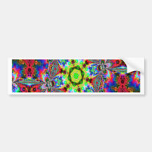 Green centre Kaleidiscope Bumper Sticker