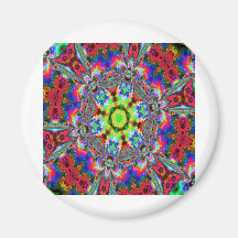 Green centre Kaleidiscope Magnets