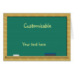 Green Chalkboard Greeting - Customizable Greeting Cards