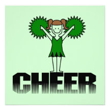 Green Cheerleading T-shirts and Gifts Announcement