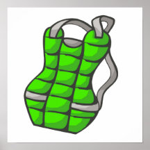 Green Chest Protector Print
