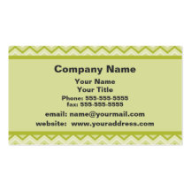 Green Chevron Appointment Reminder Business Card