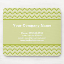 Green Chevron Business Mousepad