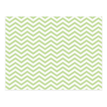 Green Chevron Pattern Post Cards