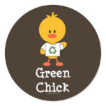 Green Chick Stickers