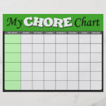Green Children's Chore Charts Flyer