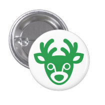 Green Christmas Deer Mini Button buttons