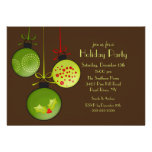 Green Christmas Ornament Holiday Party Invitation