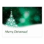 Green Christmas postcard