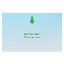Green Christmas Tree. Blue and White. Custom Text Customized Stationery
