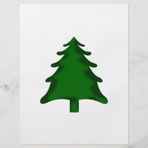 Green Christmas Tree Satin Edges Graphic Shape.png Personalized Flyer