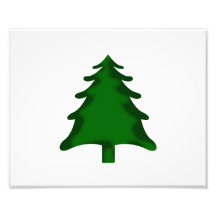 Green Christmas Tree Satin Edges Graphic Shape.png Photograph