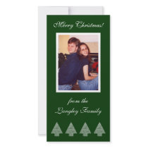 Green Christmas Trees Photo Card photo cards