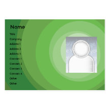 Green Circle Shades - Chubby Business Card Templates