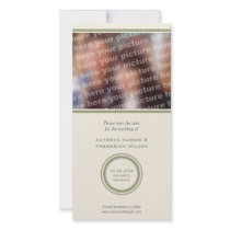 Green circle wedding save the date announcement