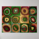 Green Circles Abstract Art Print