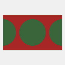 Green Circles on Red Stickers