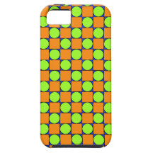 Green Circles Orange Square Pattern iPhone 5 Covers