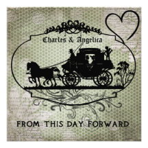 Green Circles This Day Forward Wedding Invitet