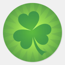 Green clover shamrock St Patrick's day Sticker