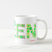 green coffee mug