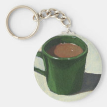 GREEN COFFEE MUG: IMPRESSIONIST PAINTING KEY CHAIN
