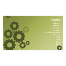 Green Cogs - Business Business Card Templates