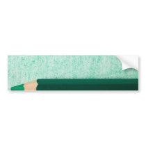 Green colour pencil with colouring bumper stickers