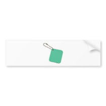 Green coloured tag with chain bumper stickers