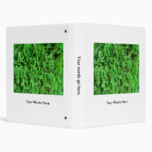 Green colourful evergreen shrub hedge art photo 3 ring binder
