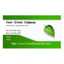 Green Company editable business card