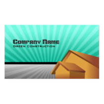 Green Construction Business Cards business cards