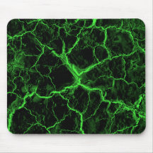 Green Cracks on Black Mouse Pad
