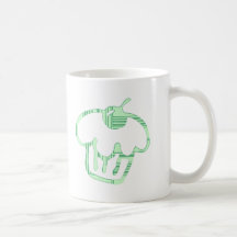 green cupcake coffee mugs