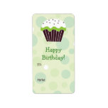 Green Cupcake Gift Label