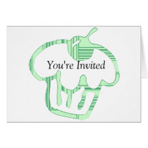 Green Cupcake Happy Birthday Card