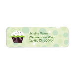 Green Cupcake Return Address Label